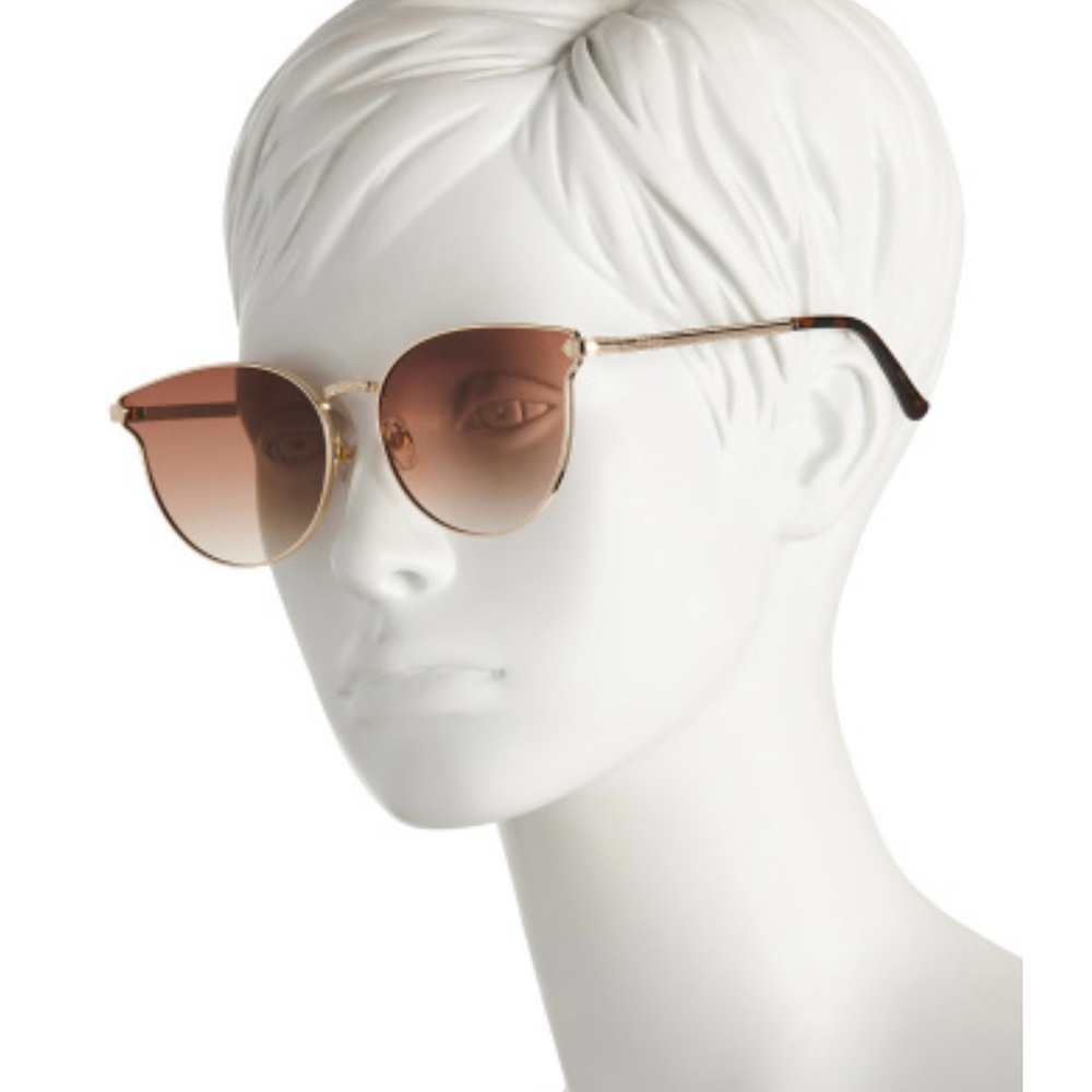Gorgeous Gold Tone Cat Eye Style Sunglasses ~ 2 Filter Protection~ UVA &… - Picture 2 of 2